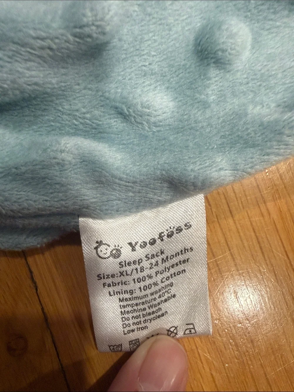 Yoofoss sleepsack size xlarge (18/24 months ).